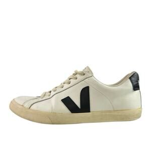 Veja Esplar Women's White Leather Logo Low Top Lace Up Athletic Sneakers Shoes 9